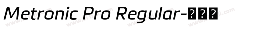 Metronic Pro Regular字体转换